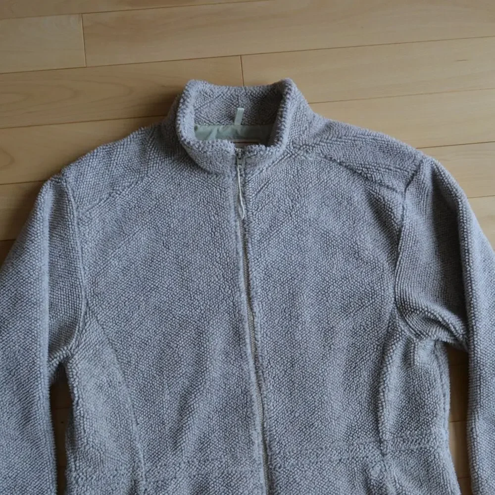 Woolrich Sherpa Fleece Full Zip Jacket Tan Size Large